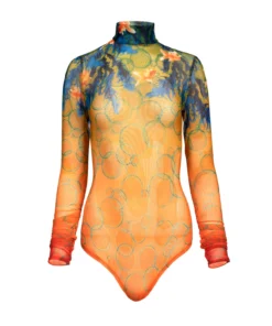 Multicolor bubble seaweed Mesh bodysuit